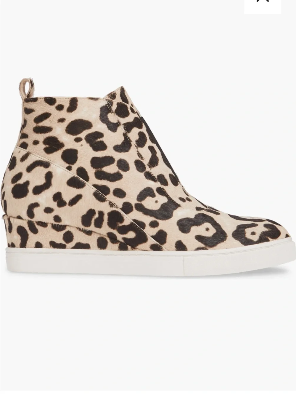 Paolo Leopard-Print Wedge Sneaker Boot in Beige and Black